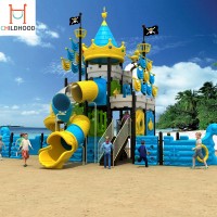 Promotional commercial safe reliable outdoor plastic slide kids playground equipment