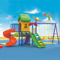 Hot sell outdoor playground plastic children slide amusement equipment