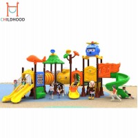 New design safe outdoor plastic slide playground equipment