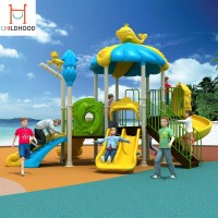 Cheap price reasonable structure kids plastic slide outdoor playground equipment